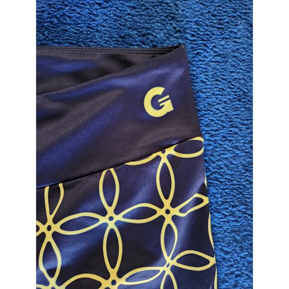 Grrrl Women's Geometric Shape Yellow & Blue Workout Leggings 47-54 XXL - Picture 4 of 8
